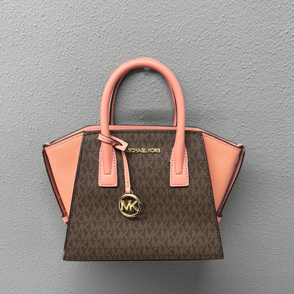 Michael Kors Pink and Brown Satchel